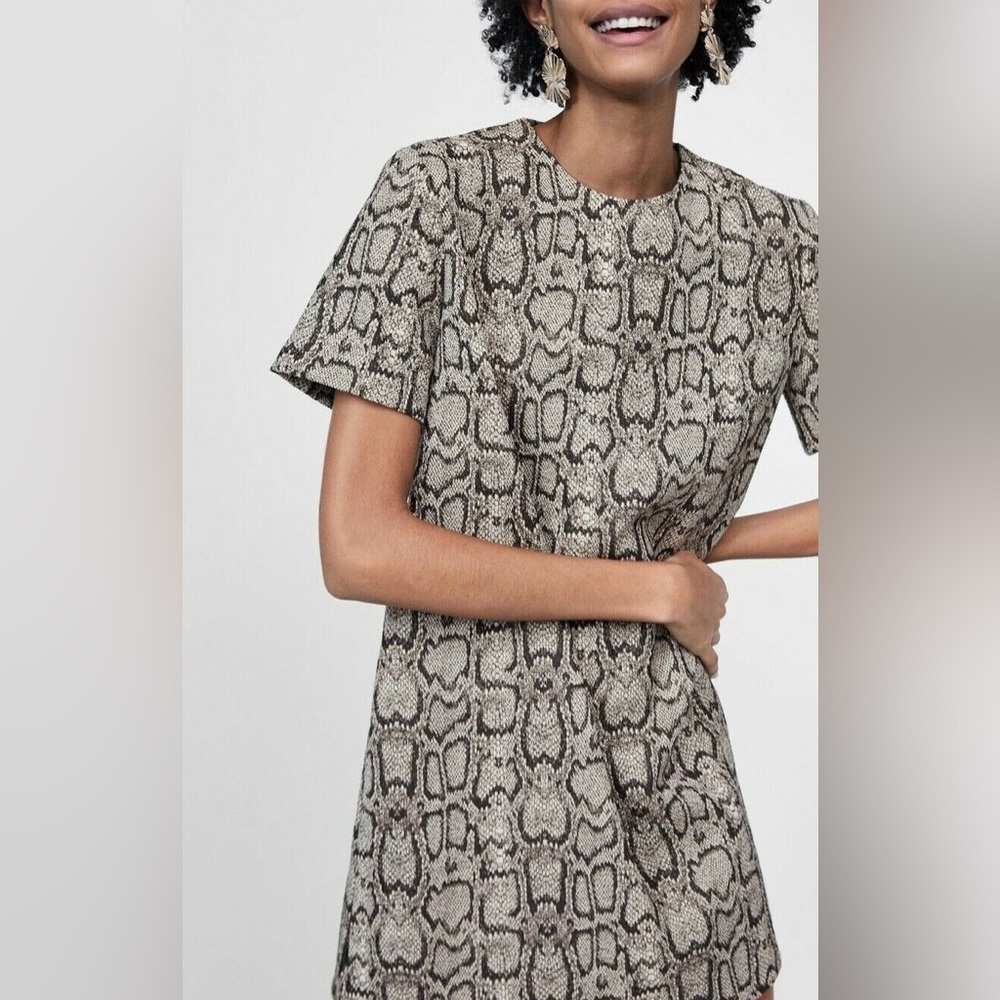 Zara Snakeskin Mini Dress
